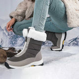 Bottes De Neige Chaudes Antidérapantes À Fermeture Éclair Pour Femmes