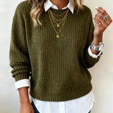 Pull À Col Chemise Avec Design Patchwork