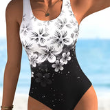 One-Piece Mode Imprimé Fleuri
