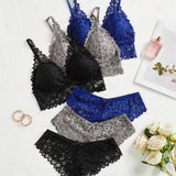Ensemble De Sous-Vêtements Femme Dentelle Romantique