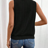 Tank Top avec Un Cou Carré et un Design Texturé