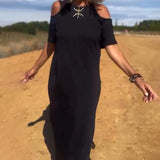Robe Mode Décontractée Dénudée Slim