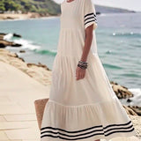 Robe Tendance Vacances Manches Courtes