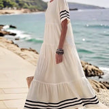 Robe Tendance Vacances Manches Courtes