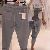 Pantalon Élastique Coupe Slim Décontracté