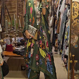 Ensemble deux pièces décontracté imprimé kimono