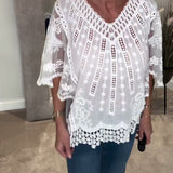 Blouse En V Élégant