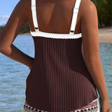 Tankini Côtelé Short De Plage Imprimé Boxer
