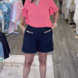 Short Orné De Chaîne Décontracté