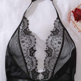 Lingerie Une-Pièce Transparente Dos Nu Avec Découpes