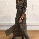 Robe imprimée avec poches à revers