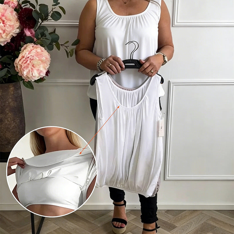Débardeur Soutien-Gorge Intégré Encolure En U Casual