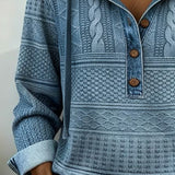 Sweat À Capuche En Jean À Motif Torsade Et Détails Patchwork