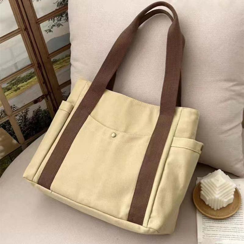Sac en toile de grande capacité avec doubles poignées