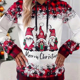 Sweat à capuche imprimé Père Noël