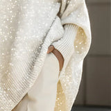 Pulls Irréguliers Manches Longues À Paillettes