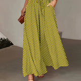 Pantalon Imprimé Pois Long