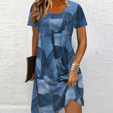 Robe Tendance Imprimée Décontractée