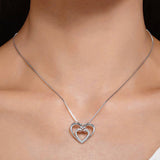 Collier d'amour bicolore à la mode