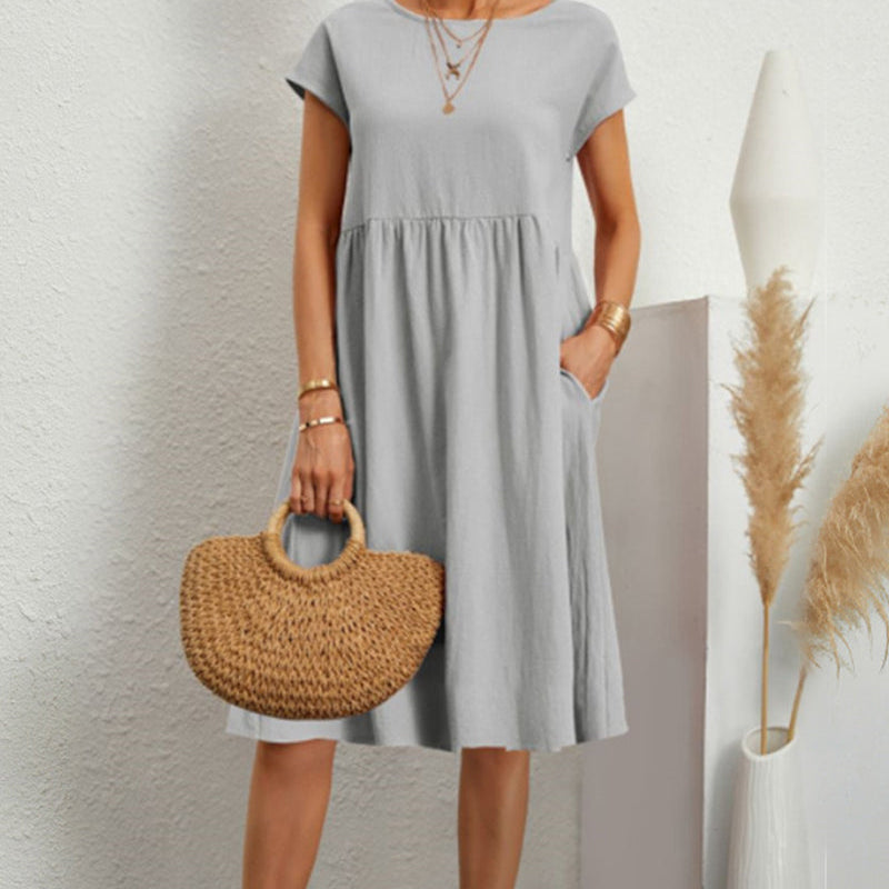 Robe ample à encolure ronde