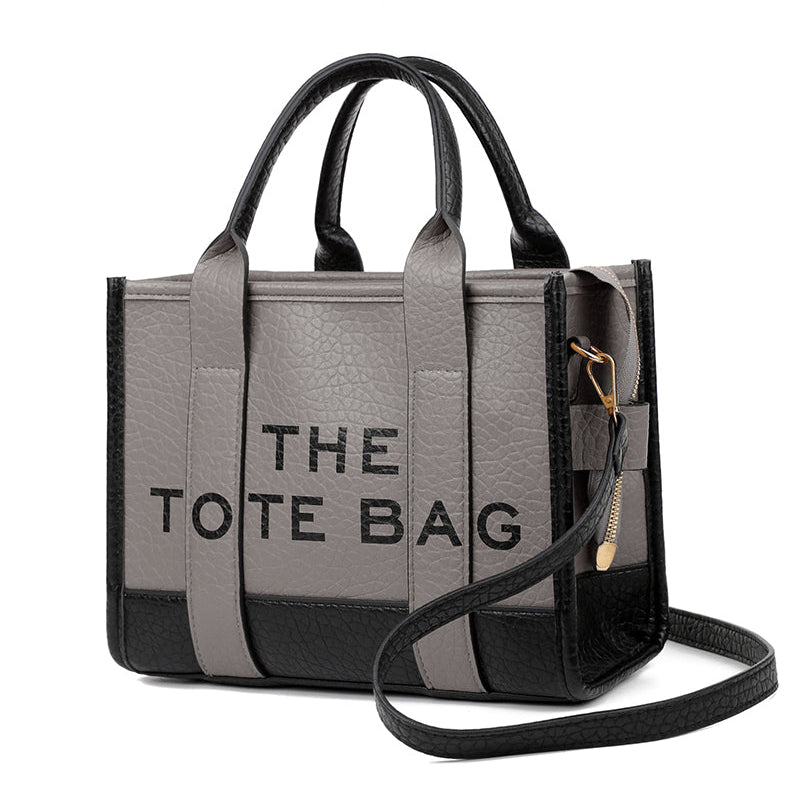 Sac fourre-tout tendance avec coutures bicolores