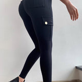 Pantalon taille haute avec poche et séchage rapide