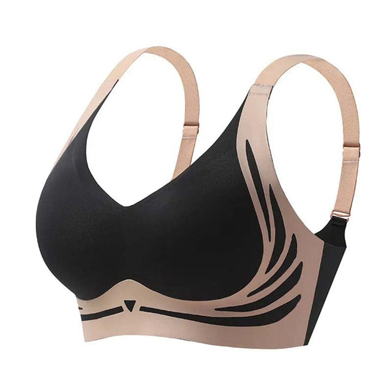 Soutien-gorge push-up sans armatures liftant anti-relâchement