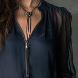 Blouse Demi-zippé Maille Manches-longues