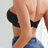 Haut De Soutien-Gorge Sans Bretelles Sans Coutures Fermeture Latérale Croisée