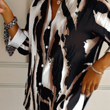 Blouse Col Montant Imprimé Irrégulier