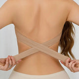 Haut De Soutien-Gorge Sans Bretelles Sans Coutures Fermeture Latérale Croisée