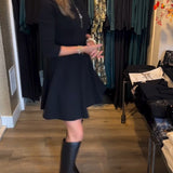 Robe élégante à fermeture éclair de couleur unie