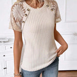 T-Shirt Col Rond Manches Raglan Uni