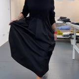 Robe longue décontractée de couleur unie