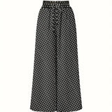 Pantalon Imprimé Pois Long