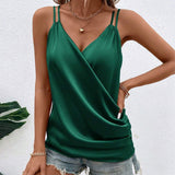 Camisole Élégante à Double Bretelles en Couleur Uni