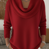 Pull Uni Col en Pile Pullover
