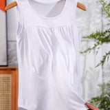 Ensemble Trois Pièces Sans Manches Plissé Veste Ample