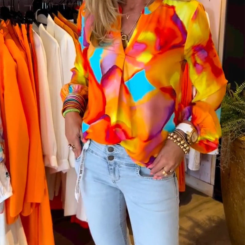 Chemises à manches longues et style décontracté coloré