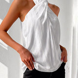 Débardeur Mode Halter Couleur Unie
