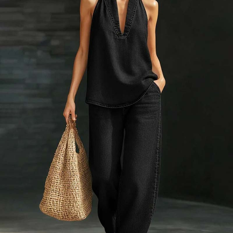 Set Mode Col Halter Jean