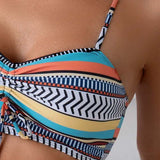 maillot de bain trois pièces bikini imprimé vacances