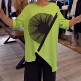T-Shirt Imprimé Fleuri Manches Courtes Décontracté