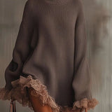 Ensemble Avec Style Élégant, Couche de Pull Et Robe Camisole