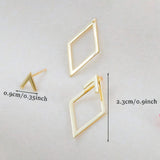 Boucles d'oreilles simples et élégantes en forme de diamant