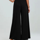 Pantalon Poche Taille Élastique Bootcut