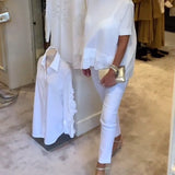 Chemise Plissée Unie Ample