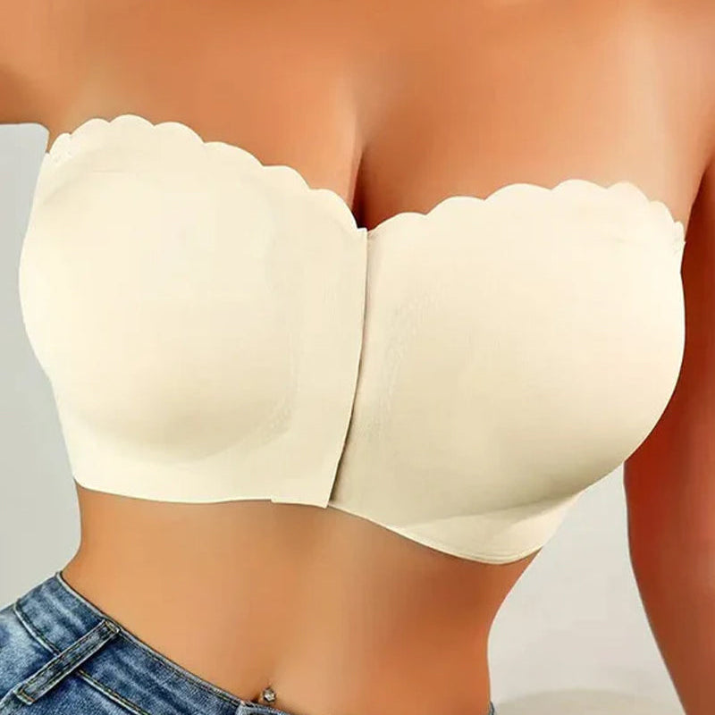Soutien-Gorge Sans Couture Devant Attache Bandeau Sans Bretelles