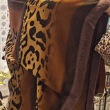 Manteau Manches Chauve-Souris Imprimé Léopard