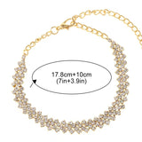 Bracelet de cheville en strass losange irrégulier
